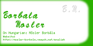 borbala mosler business card